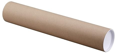 A2 Versandrohre, Papier/Kunststoff, Braun, 2 mm Wandstärke, 430 x 80 mm, 10 Stück