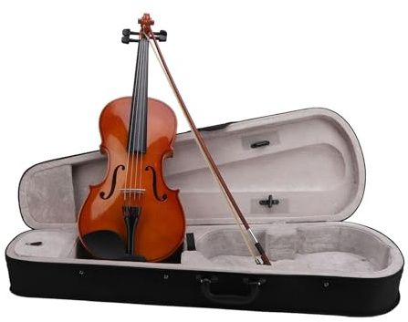 Strumento Musicale Viola in Abete Rosso, Viola per Principianti Lucidata a Mano per Esercitarsi con Sfumatura di Colore