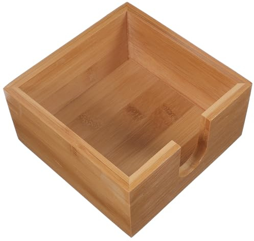 HAWILLOSCH Dispenser per tovaglioli in bambù, decorativo, per cucina e sala da pranzo, facile e versatile