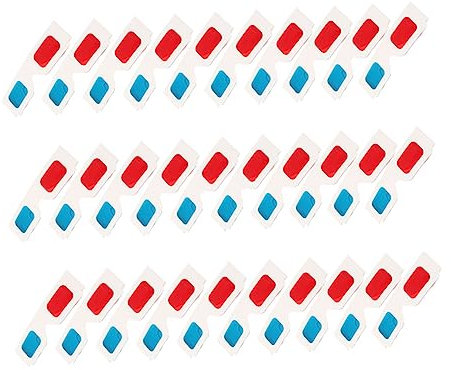 Veemoon 30pcs Cardboard Glasses Anaglyph Paper Glasses for Movie Video Red Blue