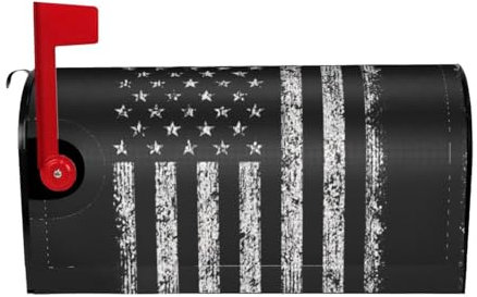 American Camouflage Print Personalized Mailbox Cover Magnetic Protector with Artistic Print Outdoor Mailboxes Decor