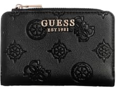 GUESS Geldbörse Laurel II SLG Zip Around Card Case Black Logo schwarz