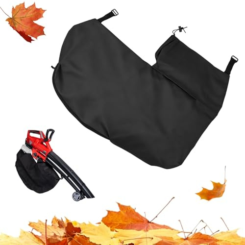 Bolsa de repuesto para aspiradora de hojas compatible con GE-CL 36 Li E-Solo y Gardenic Hof 3000W, tela no tejida resistente al desgarro con diseño de cremallera, color negro