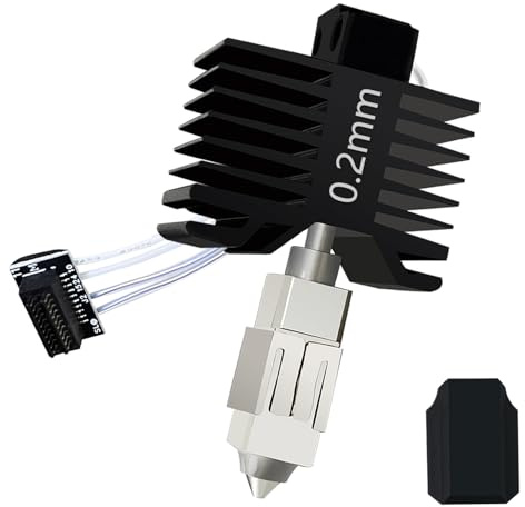 HzdaDeve Aggiornato 0,2 mm P1S/P1P Hotend Hot End - Testina di pressione in acciaio temprato, estrusore in ceramica, per riscaldamento a cartuccia, per Bambu Lab P1S P1P Serie