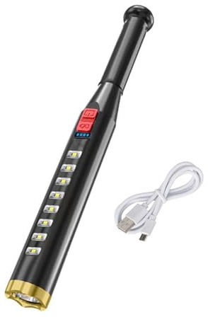 Zqxnt Baseball Bat Flashlight USB Rechargeable ABS Texture for Camping Hiking Security Patrol and Beam in Dark Conditions Outdoor Flashlight