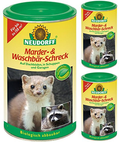 3 x 300 g Neudorff Marder- und Waschbär-Schreck Fernhaltemittel