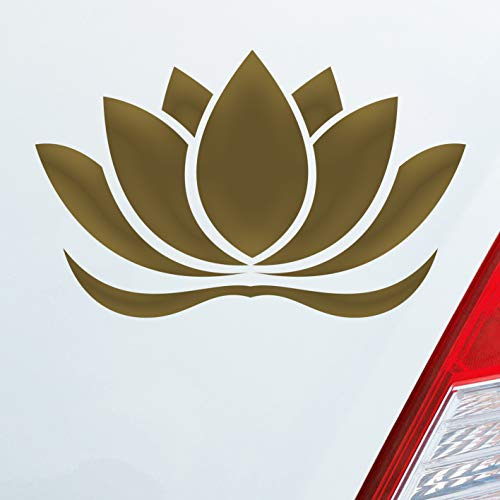 Hellweg Druckerei Lotusblüte Lotus Blüte Blume Pflanze Seerose Auto Aufkleber Sticker Heckscheibenaufkleber