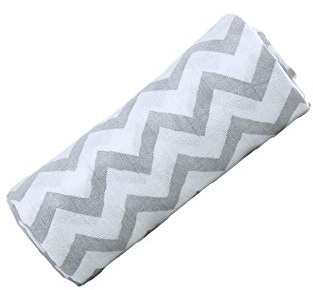 Eyand Baby-Swaddle Decke für Jungen und Mädchen - große 120x120 cm Swaddle Wraps & Mulltuch Grau-Streifen-Druck