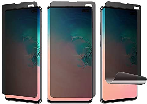 Foxcrypt® Anti Spy Hydrogel TPU Blickschutzfolie – Blickschutzfilter - Privacy Filter Panzerfolie Schutzfolie für Samsung Galaxy S10+ Plus
