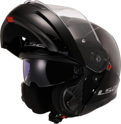 LS2, Casco Moto Modulare STROBE II Gloss Black, M