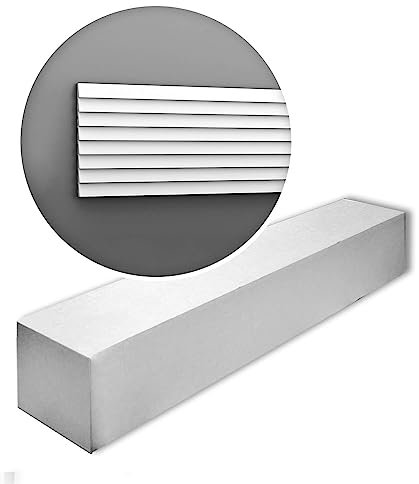 Orac 3d panneau mural WX204-box RIPPLE 200 cm x 1,6 cm x 25 cm Polystyrène extrudé (HDPS) prétraité 9 moulures / 18 m