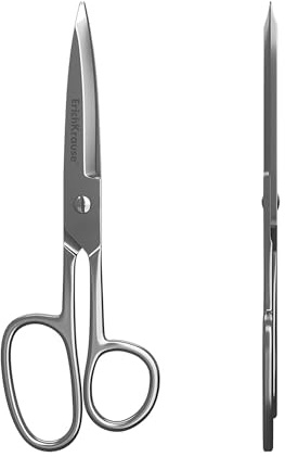 Sax 18 cm rostfritt stål 4D-blad ergonomisk 1 st. – universalsax med blad av rostfritt stål – universalsax för hushåll kontor kök och skola – hobbyhantverk sax av metall
