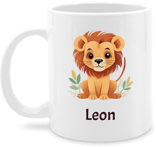 Tasse Tassen 325ml - Löwen - Süßer Löwe Wildtiere König der Tiere Lion - 325 ml - Weiß - häferl loewen geschenke löwenmotiv name kindertasse einem tier kaffeehäferl kinder lions
