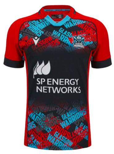 Macron 2023-2024 Glasgow Warriors Training Rugby Football Soccer T-Shirt Trikot