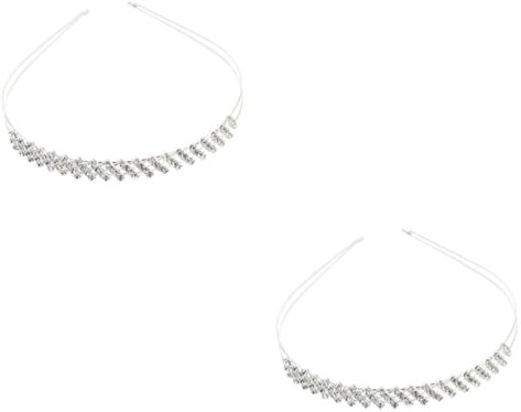 FRCOLOR 2 Stücke Braut Kopfschmuck Strass Hochzeit Haarband Für Brautjungfern Und Braut