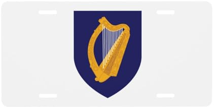 Coat of arms of Ireland License Plate for Front of Car Sign License Plates 6x12 Inches Metal Car Plates Tag Vanity Novelty Car Decor Tag