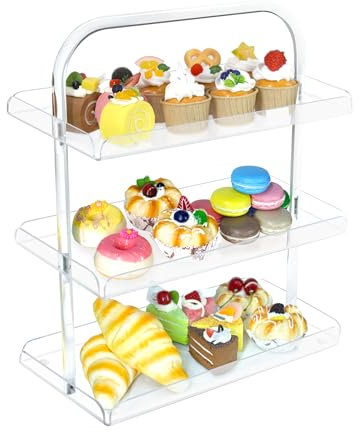 yiilead 3-stöckige Acrylique Cupcake Ständer,Cupcake Display Ständer für Muffin Dessert Donut für Hochzeit, Party, Geburtstag, Baby Duschen