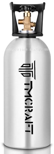 TMCRAFT 10lb CO2 Tank, High Strength Aluminum Alloy Cylinder with CGA-320 Valve, DOT Approved Cylinder for Kegerator kit and Draft Beer Dispensing