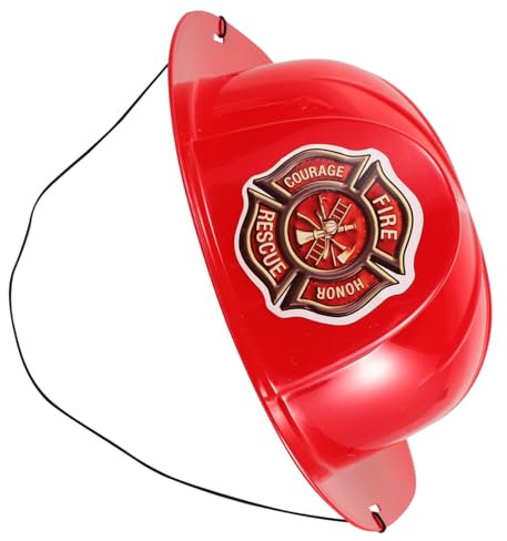 TOBBOMEY Feuerwehrhelm Für Junge Mädchen Aus Kunststoff Für Rollenspiele Feuerwehrkostüm-accessoires Partygeschenke Für Jungen Atmungsaktiv Und Langlebig