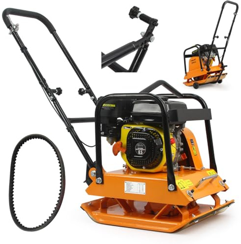 IMJ-Global Compattatore Compattatrice a Scoppio | 90 kg | 6,5 CV | Forza Centrifuga 15kN | Piastra 540x440 mm Spessore 6 mm | profondità di Compattazione 30 cm | Frequenza di Vibrazioni 5600 vpm