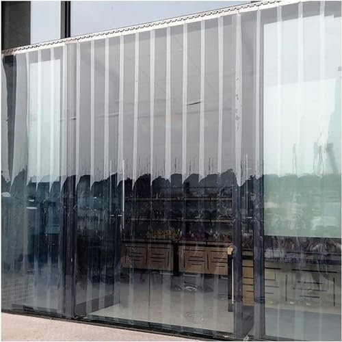 ELzEy Transparenter Streifenvorhang Aus PVC, Windschutztrennwand Aus Kunststoffglas for Lagerhöfe, (Farbe: 1,7 Mm, Größe: 0,75 X 2 M)