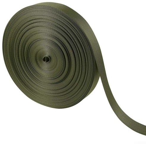 Support sécurisé pour plantes et arbres, ficelle de jardin en nylon vert kaki, différentes longueurs (2,5 cm x 20 m)