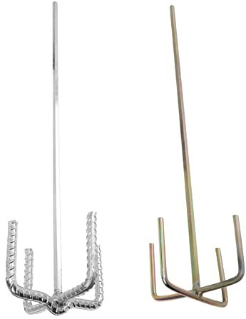 Gadpiparty Hexagonal Shaft Double-Blade Electric Drill Stirring Rods Drywall Mud Mixer Cement Mixing Paddle for Paint and Mortar 2pcs