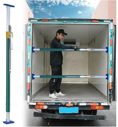 Ratcheting Cargo Bar,Heavy Duty Ratcheting Cargo Bar, Adjustable Cargo Pole for Pickup Truck Bed, Cargo Restraint Bars for Trucks/Semi Trailers/Vans/SUVs, Ratcheting Stabilizer Load Locks L