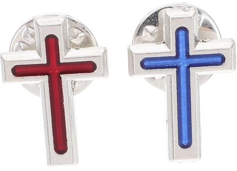 LIFKOME Épingle Religieuse Croix en Alliage de Zinc, Design Élégant et Facile à Fixer, 2pcs pour Communion et Rassemblements Formels