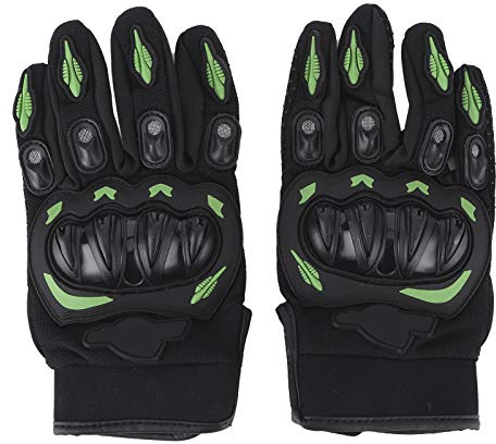 Gants d'équitation antidérapants pour écran tactile, course de moto pour hommes et femmes, noir et vert, pour l'extérieur
