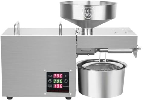 Machine à presse à huile électrique automatique extracteur extracteur trémie en acier inoxydable noix de coco chaude et canola maison commerciale maison commerciale