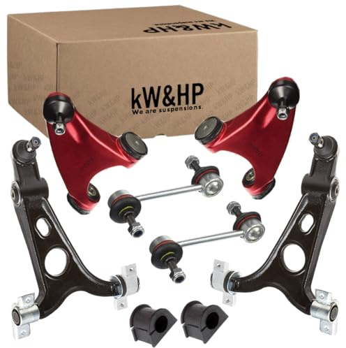 KIT BRACCI BRACCETTI OSCILLANTI TRAPEZI INFERIORI, BRACCI SUPERIORI RINFORZATI, BIELLETTE E BOCCOLE BARRA PER ALFA 147, 156 E GT