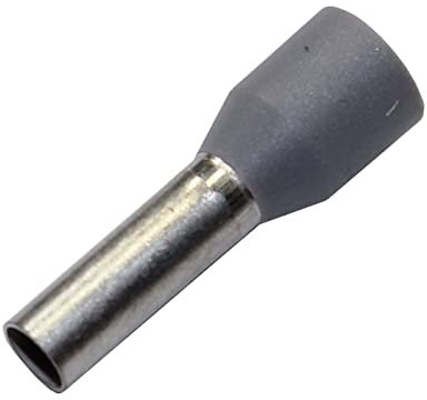 Lumonic 50 x 4mm² embouts isolés gris I La longueur est de 11mm, le diamètre du collet en plastique est de 4,8mm I Étamé pour la protection contre la corrosion