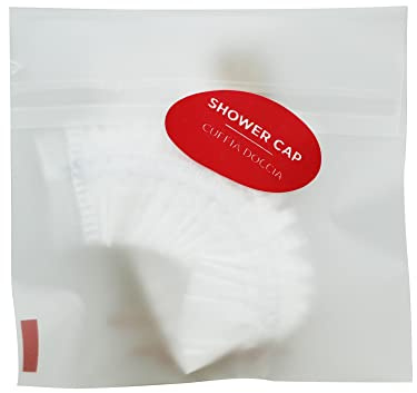 Present-More Duschhaube Touch - Cap 250 Stücke für Hotels und B&B | Einzeln eingetüteter Cap, verpackt in Beutel aus Recycling-Kunststoff