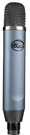 Blue Ember XLR Micrófono condensador para grabación, Podcasting y transmisión, Cápsula cardioide personalizada y Soporte de micrófono - Gris