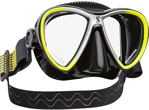 SCUBAPRO Synergy Twin dykmask med komfort rem (svart/gul)