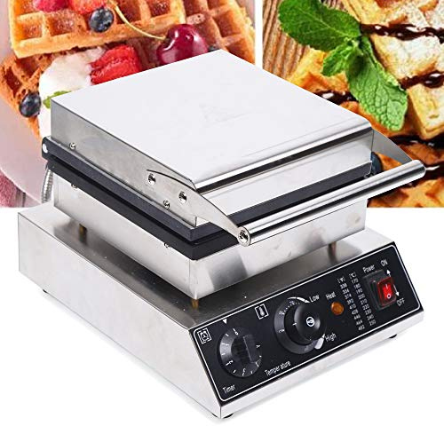 Waffeleisen 2000W Commercial Waffle Maker Waffelmaschine mit Timer, 4 Extra-Dicke Quadratische, Temperatur Einstellbar, Antihaftbeschichtung