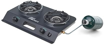 Coleman PEAK1 2-Burner Portable Camping Stove, Premium 20,000 BTUs Gas Stove with Adjustable Burners & Carry Case, Great for Camping, Tailgating, Grilling, BBQ, & More