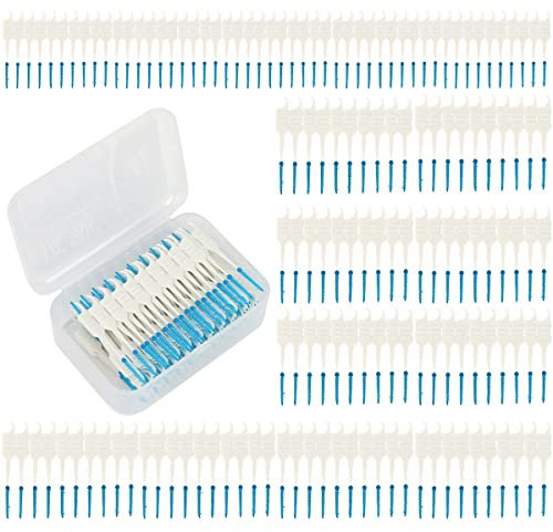 Interdentalbürsten Blau, XiXiRan 150 pcs Bürsten für Zahnzwischenräume, Bürstchen Reinigung Zähne, Doppelt-Verwendungszweck Dentalbürsten 0,7mm, für die Reinigung Schmaler Zahnzwischenräume