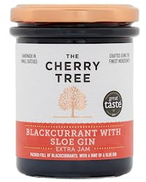 The Cherry Tree - Blackcurrant Jam with Sloe Gin Extra Jam, 225g