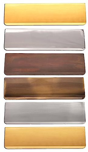 Infinity Decor Victorian Letter Plate Tidy Inner Door Flap - 11” 12” Brass Letter Box Internal Cover Plate (Polished Chrome, 11)