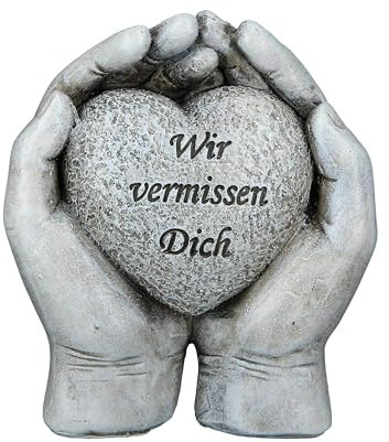 Uljö Grabschmuck Hände um Herz Wir vermissen Dich