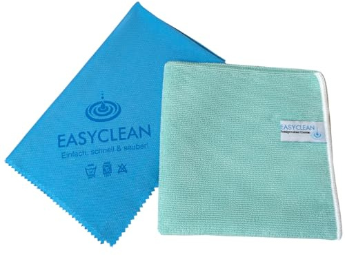 EASYCLEAN Allzweck- und Fensterputz-Set Mikrofasertücher (Grün/Indigo)