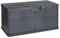 VIRSUS Baule da Giardino con Ruote, misura 118x59x57 cm, Cassapanca Effetto Legno Antracite, Impermeabile, Chiusura Lucchettabile, Contenitore da Esterno, Capacità 340 Litri -ALP001F