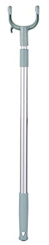 Hanger Retractable Clothing Fork with Adjustable Rods, Retractable Clothes Pole Telescoping Long Reach Sticks 60 to 102cm Adjustable Clothesline Pole with Hook, Clothes Hook Pole