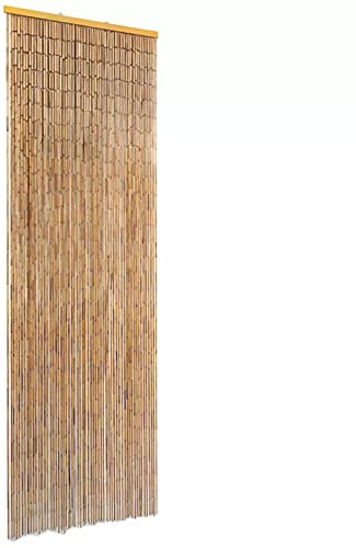 Somanki Insektenschutz Türvorhang, Insektenschutz Vorhang, Lamellenvorhang Insektenschutz, Moskitonetz Tür, Fliegenschutz Balkontür, Bambus 56 x 185 cm