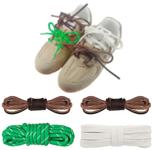 NDTEZUGT Lacci Rotondi di Colore Misto per Miu Miu Sneaker per Scarpe da Ginnastica, Lacci di Ricambio Rotondi Intrecciati Resistenti (Multicolore-B)