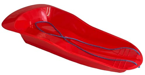 AB Tools Red Plastic Heavy Duty Snow Sledge Toboggan Sleigh Bobsleigh 1pc