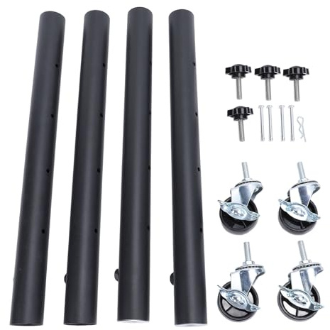 HWGING 4 Patas de Muebles con Ruedas Giratorias, Extensor de Patas de Mesa de Acero Al Carbono Resistente, Elevador para Gabinete, sofá Cama, sofá, Mesa de Centro (51cm)