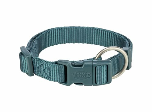 TRIXIE Premium-Halsband, S-M, 30-45 cm/15 mm, Blau Pet
